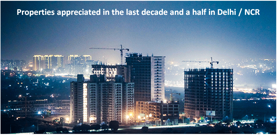 Which properties have appreciated in the last 15 years in Delhi NCR